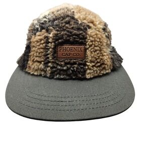 Phoenix Cap Co.‎ Kids Fuzzy Brown Camo Baseball Cap Hat Size M